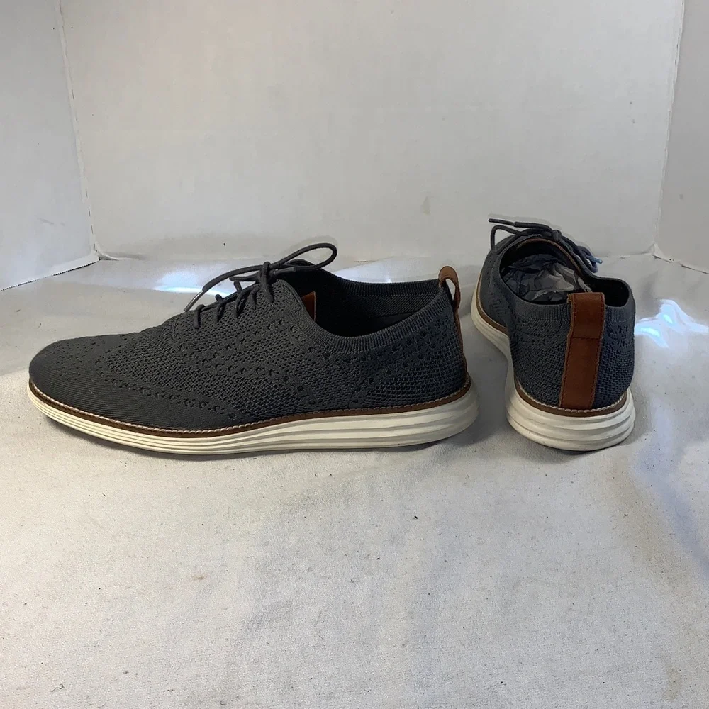 Cole Haan Men's Grey Knit Oxford Shoes